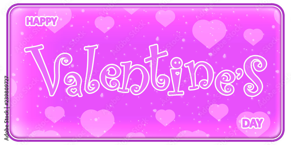 Valentines day background with heart pattern. Raster illustration. Wallpaper, flyers, invitation, posters, brochure, banners