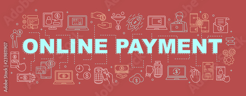 Online payment word concepts banner