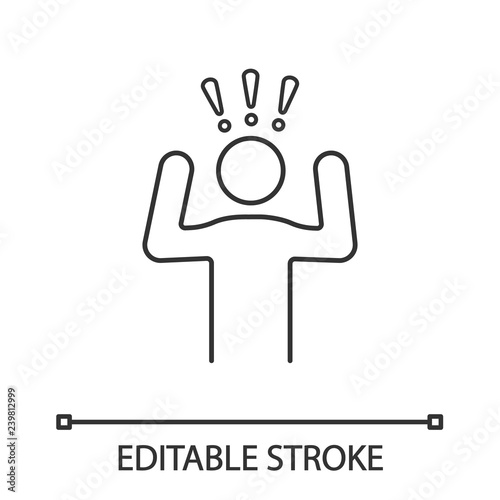 Anxiety linear icon