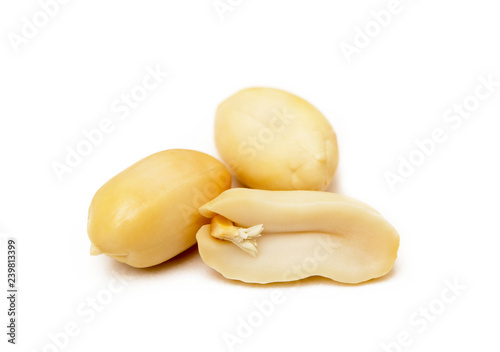  Fresh peanuts snack isolated on white background