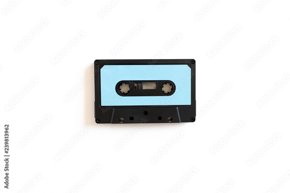 Cassette tape on a white background