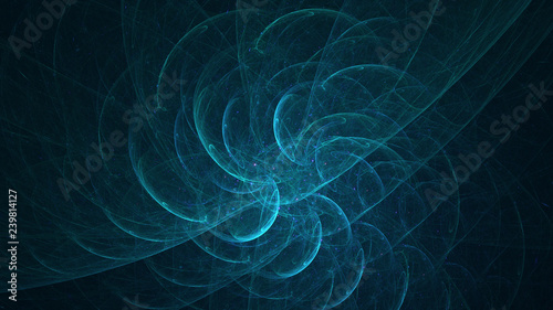 Dark blue sparkling rings abstract background