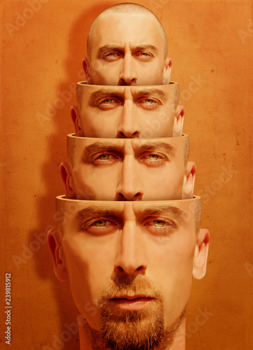 Surreal portrait of man