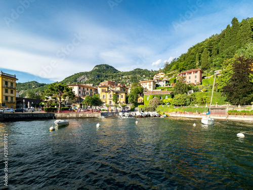 Italy Lombardy, Lake Como, Lake Como, Province of Como, coast with stately villas