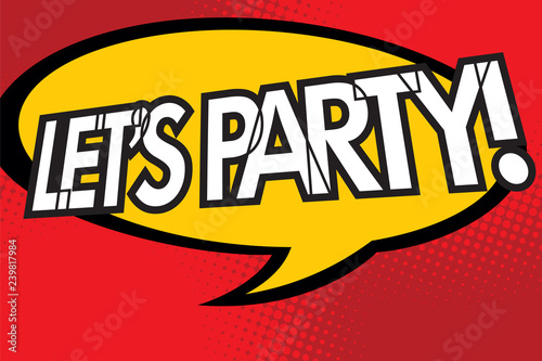 Let's party illustration vector