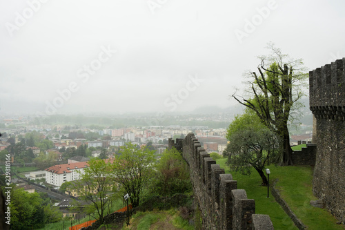 Medieval fortress in Bellizona, Switzerland