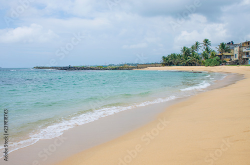 Rest on the coast of the Indian Ocean in Sri Lanka