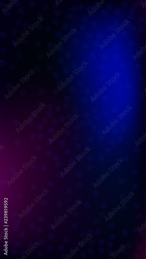 Fototapeta premium Blockchain Technology Background. Digital Tehnology Backdrop. Vertical Template BG for Mobile Device. Futuristic Cyberspace with Hexagon Fractals. Vector Technology Blockchain Background.