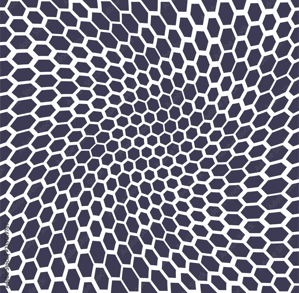 Obraz premium hexagon trippy seamless pattern, minimal geometric background print texture