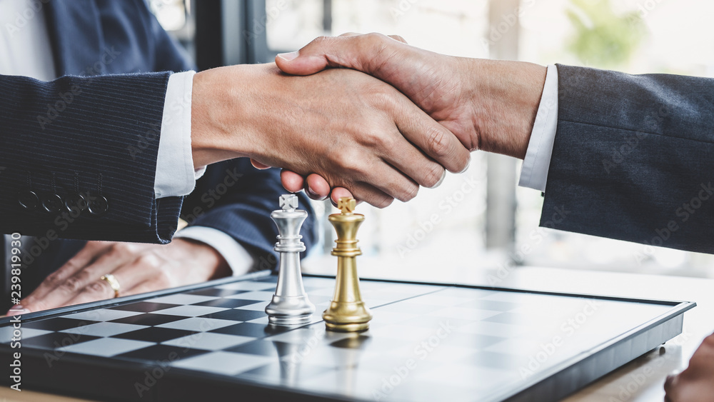 Businessman`s Hand Playing Chess Game To Development Analysis Ne Stock  Photo - Image of competition, business: 123928716