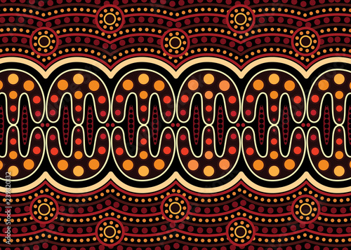 Aboriginal dot art vector pattern background.