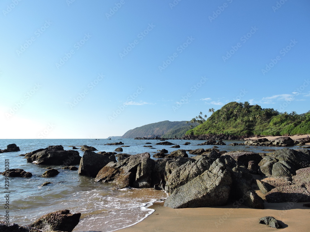 Obraz premium Beach side shots under sunny conditions