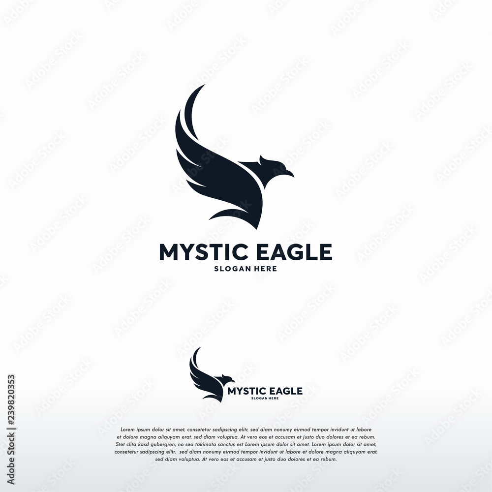 Fototapeta premium Logo luksusowego orła projektuje wektor, szablon ikony logo Symbol ikony Falcon Phoenix Hawk