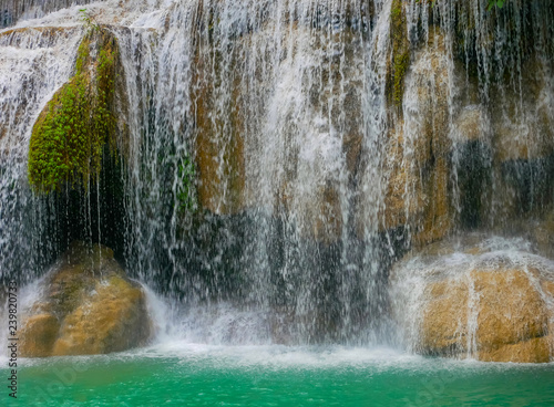 Erawan beautiful jungle paradise for holiday travel. National Park, Kanchanaburi, Thailand
