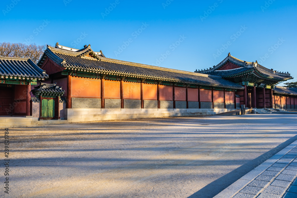 Beautiful architecture building Changdeokgung palace in Seoul city Beautiful architecture building Changdeokgung palace in Seoul city