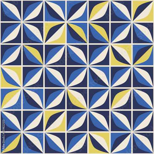 seamless retro pattern in mosaic style