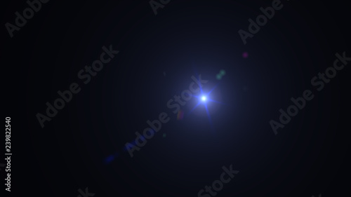 Bright Blue Lens Flare