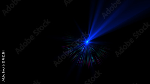 Bright Blue Lens Flare