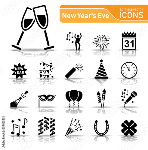 New Year´s Eve - icon set