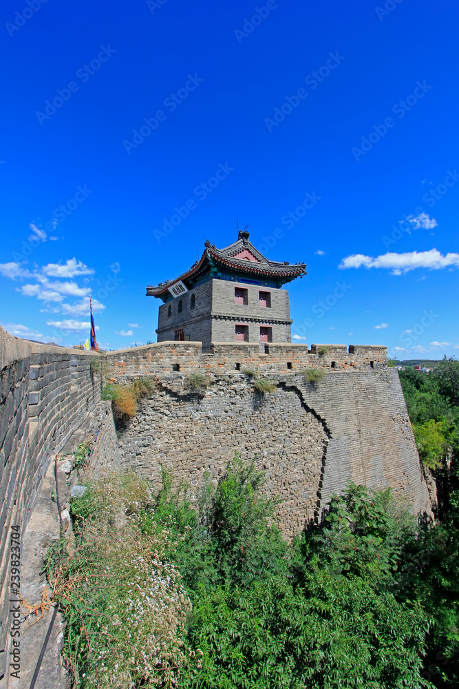 Shanhaiguan ancient city embrasured watchtower, China