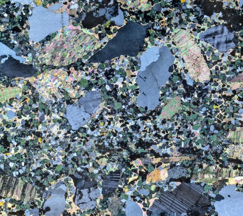 Tableau sur toile sandstone under a microscope, the slot under the microscope