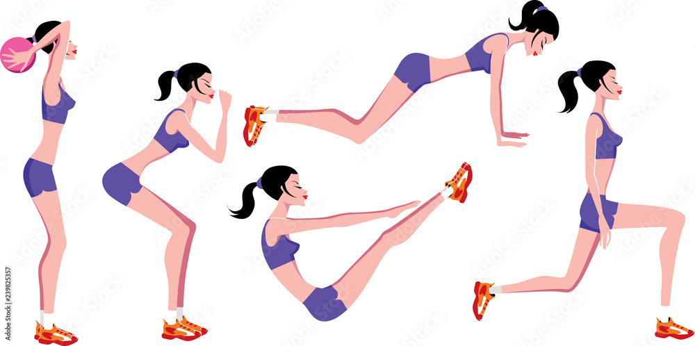 Woman exercising in fitness 