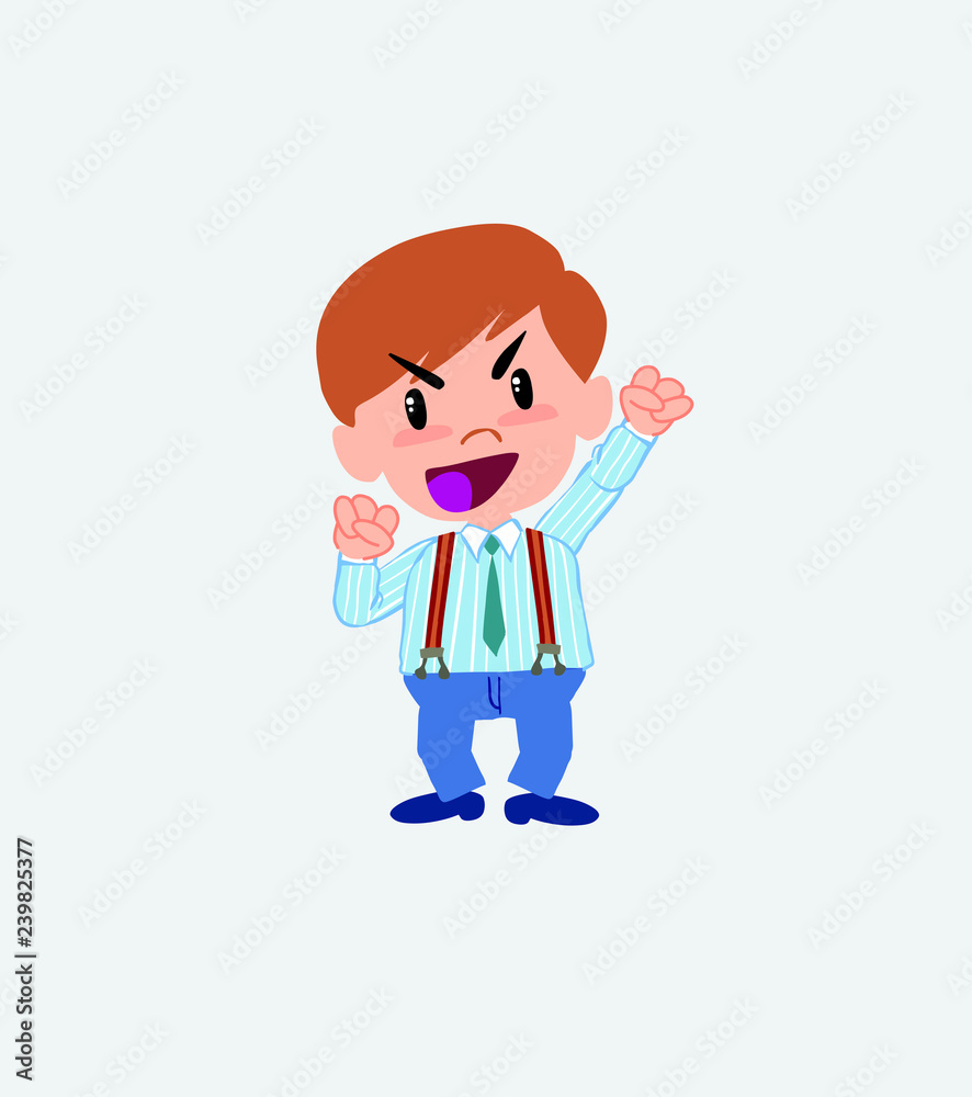 Businessman in casual style cheering enthusiastically. Businessman in casual style cheering enthusiastically.