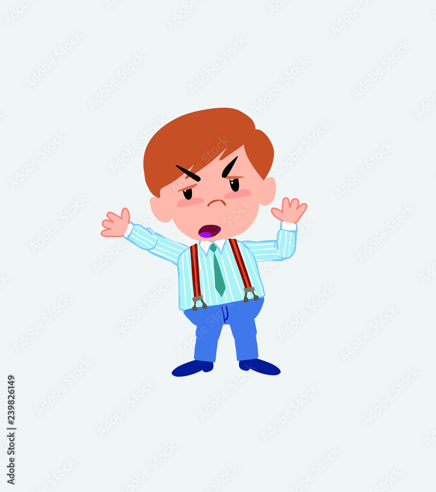 Businessman in casual style argues something with a gesture of discontent. Businessman in casual style argues something with a gesture of discontent.