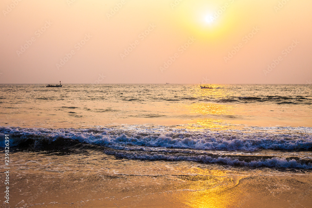 Sunset on Agonda Beach.South Goa.India.29-01-2018.