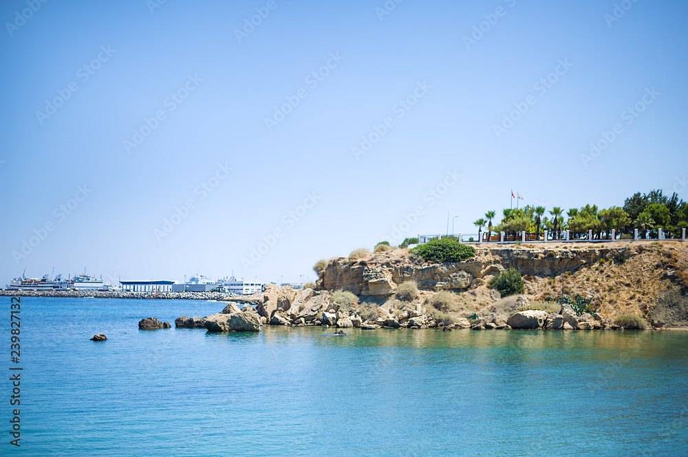 embankment in the sea near Kyrenia Castle