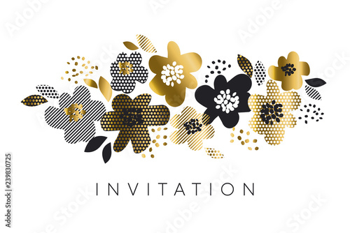 Abstract luxury gold and bl...