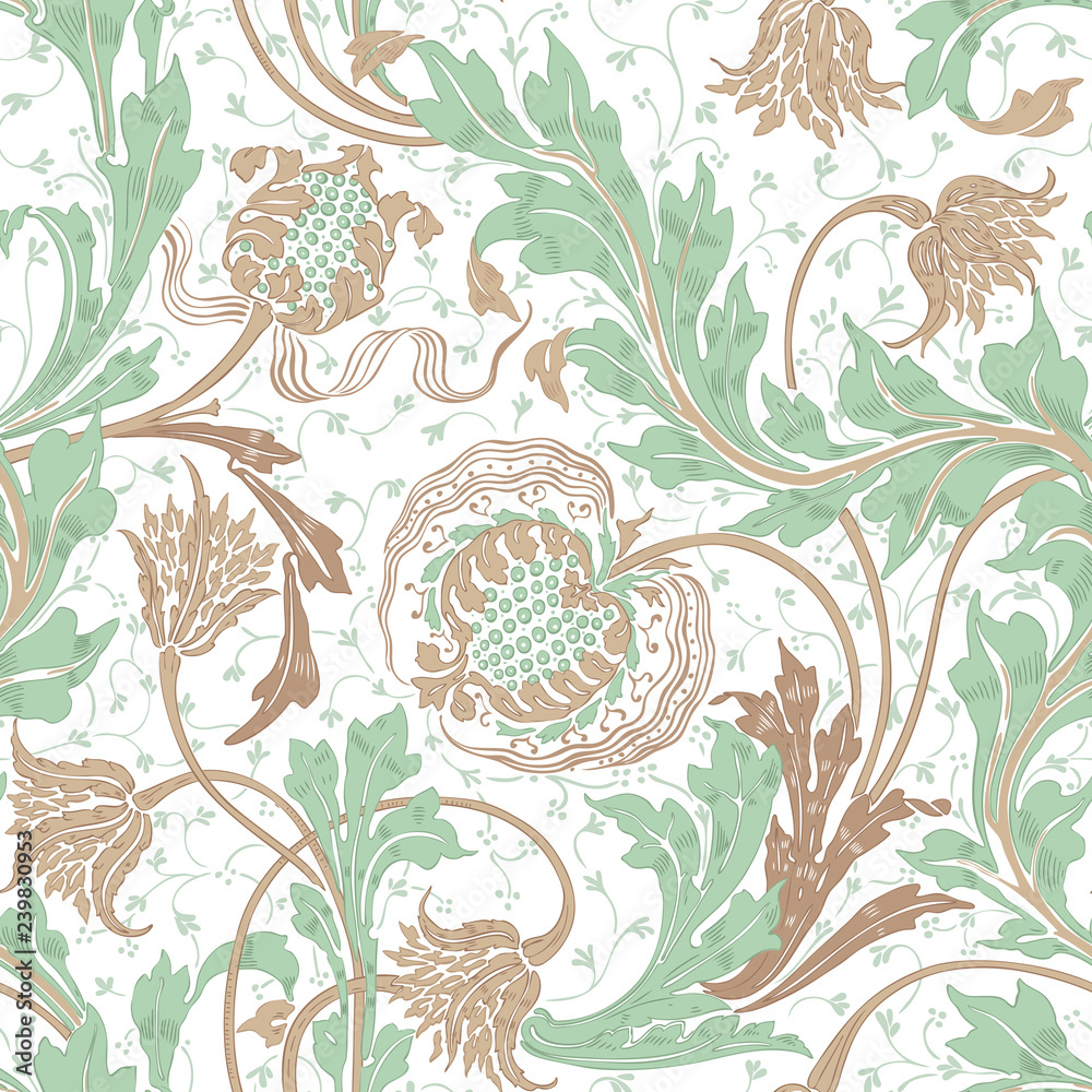 Modern fabric design pattern. Floral pattern for your design ...