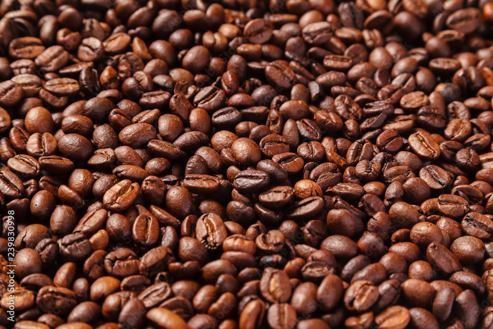 Background texture of roasted coffee beans Background texture of roasted coffee beans