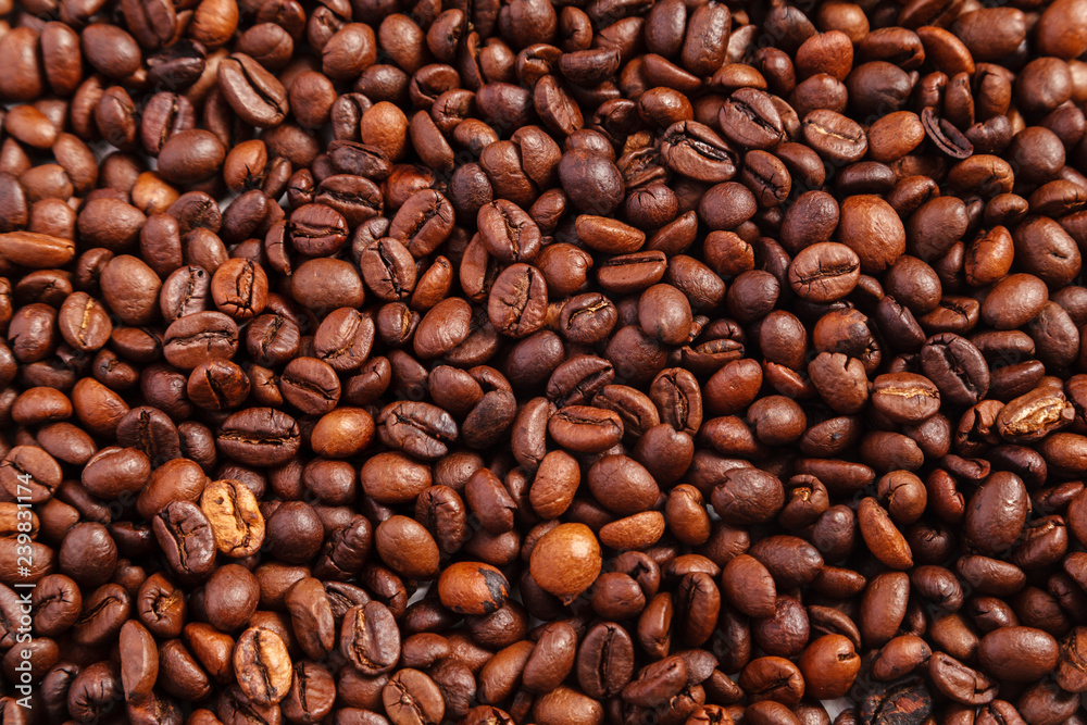 Background texture of roasted coffee beans Background texture of roasted coffee beans