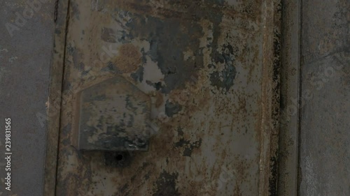 Fort emperor Alexander, Kronstadt.  Iron door opens, closes