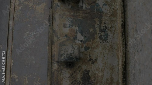 Fort emperor Alexander, Kronstadt.  Iron door opens, closes