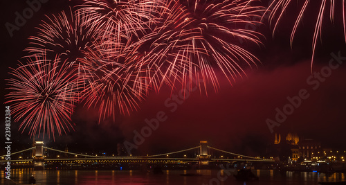 Budapest fireworks #1 photo