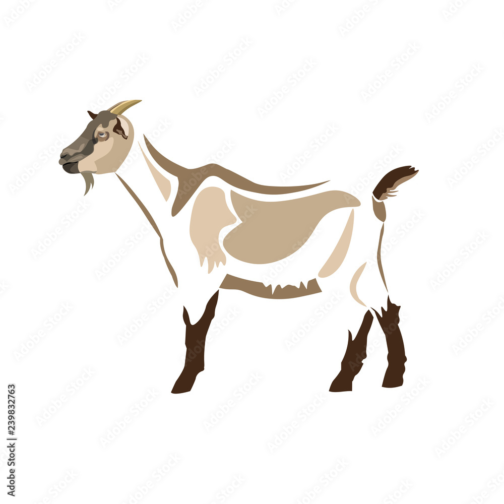 Stylized figure of a goat