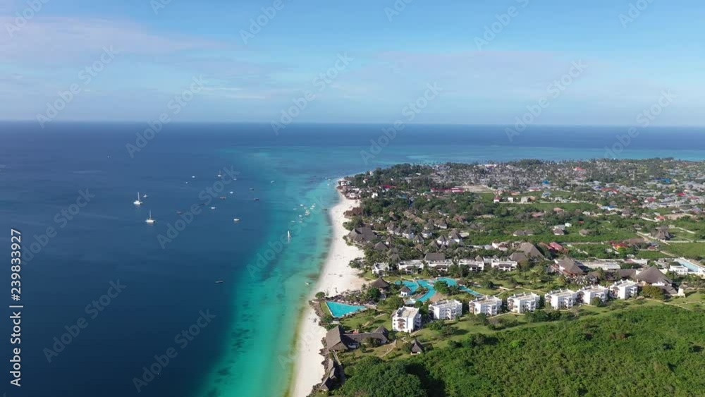 video bird eyes view in Zanzibar beach video bird eyes view in Zanzibar beach