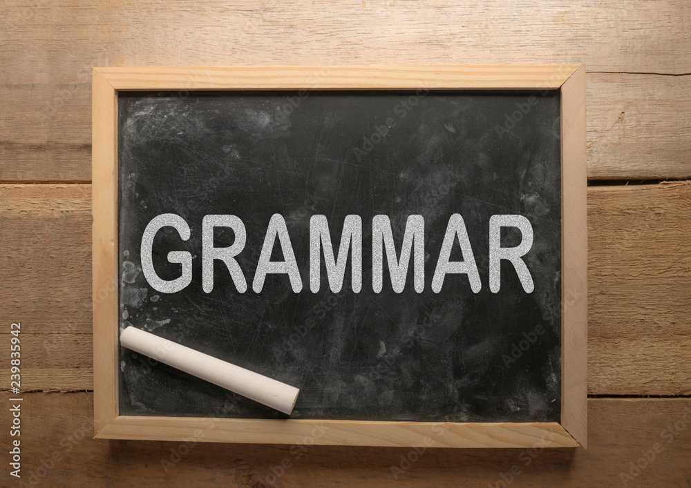 Fototapeta premium Grammar, Educational Linguistic Words Quotes Concept