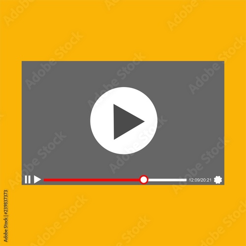Free Download Modern video player design template for web and mobile apps flat style. Vector illustration - Vector - GFXLoad