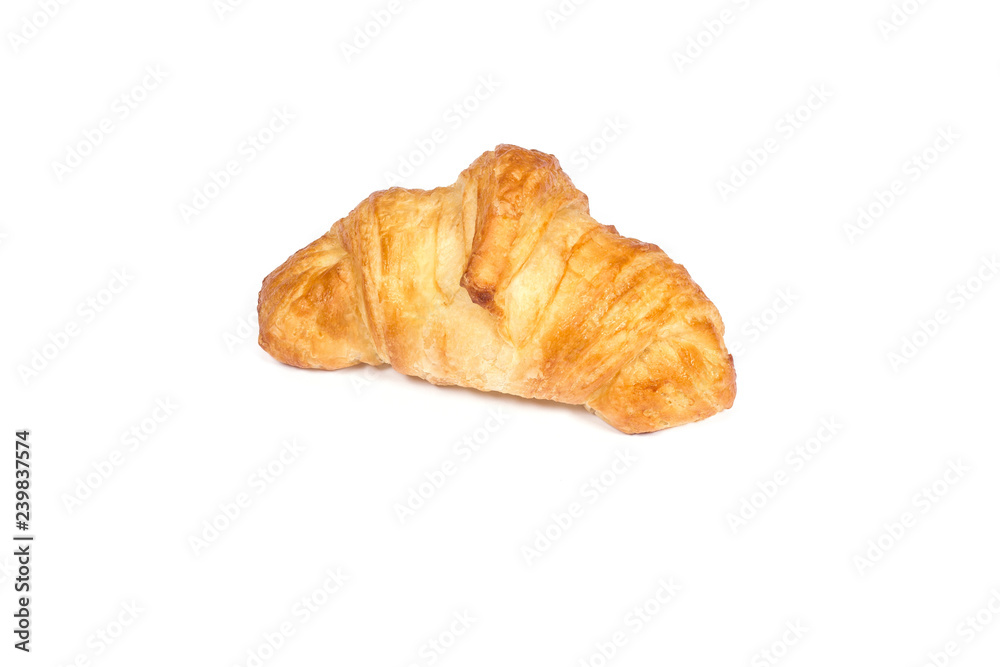Croissant on isolated white background