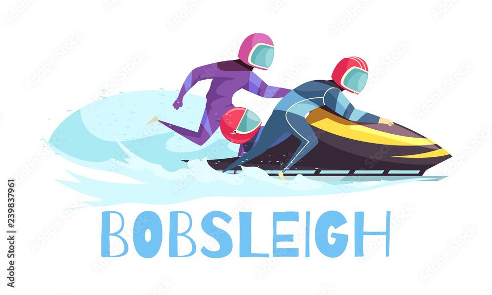 Bobsleigh Sports Illustration