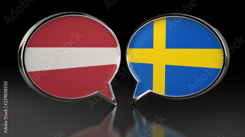 Latvia and Sweden flags with Speech Bubbles. 3D illustration Free Download Latvia and Sweden flags with Speech Bubbles. 3D illustration - GFXLoad