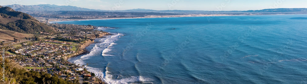 Panoramic View of Ocean and City, San Luis Obispo County
