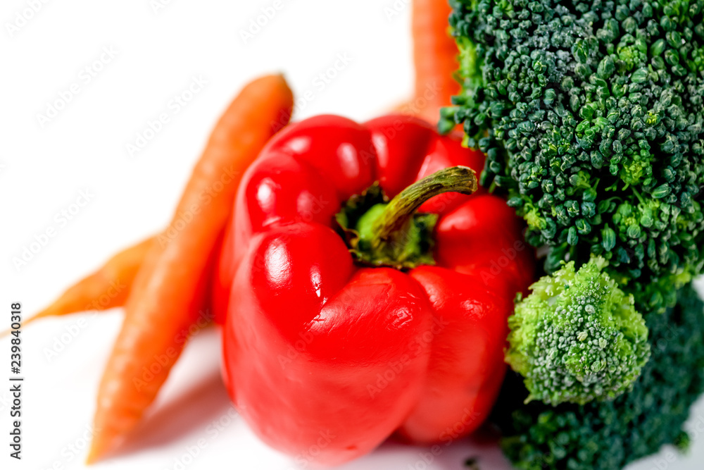 a fresh group of vegetables on white background a fresh group of vegetables on white background