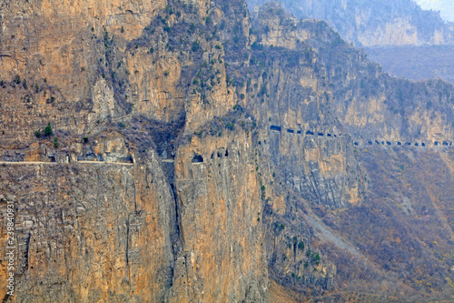 Kunshan hang wall highway, Lingchuan county, Shanxi province, China photo