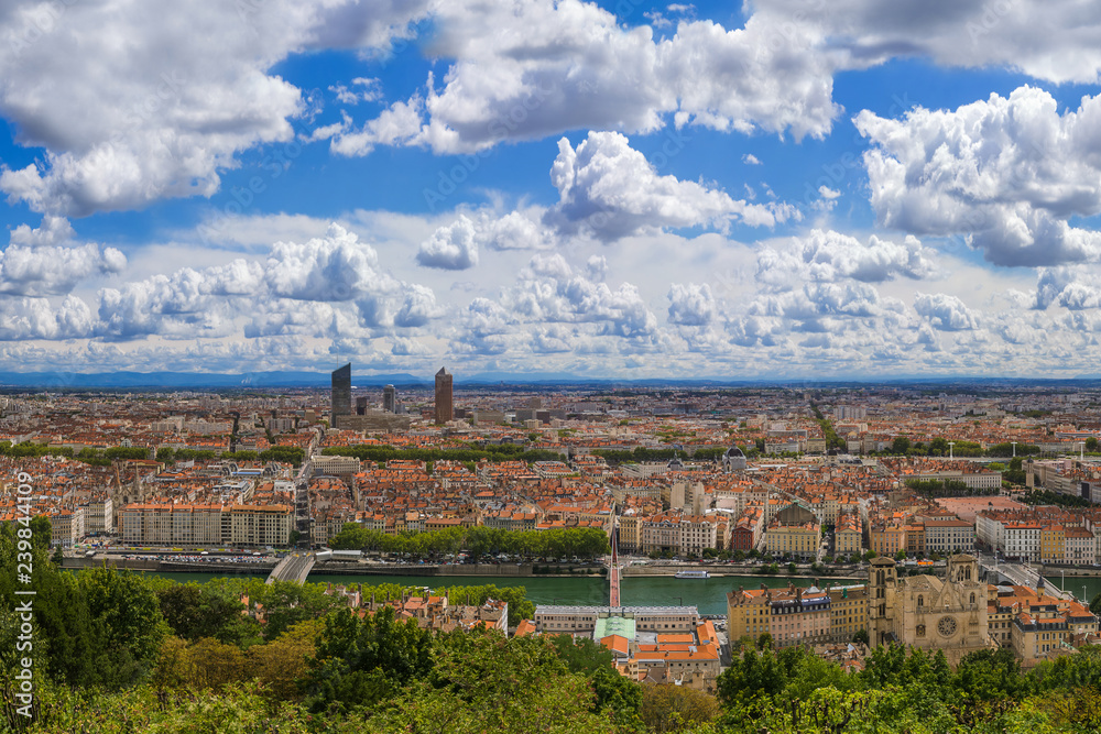Panorama of Lyon - France