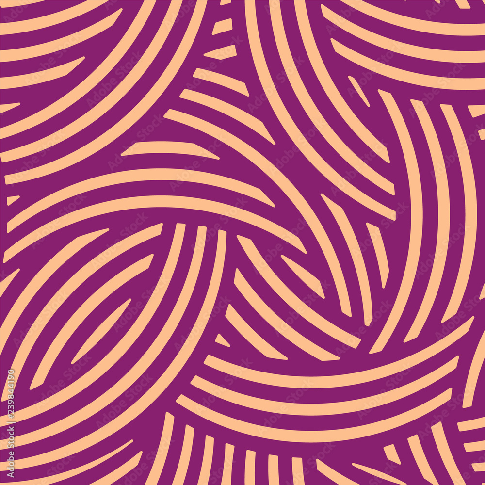 Fototapeta premium Vector seamless pattern. Geometric design with crossed arc