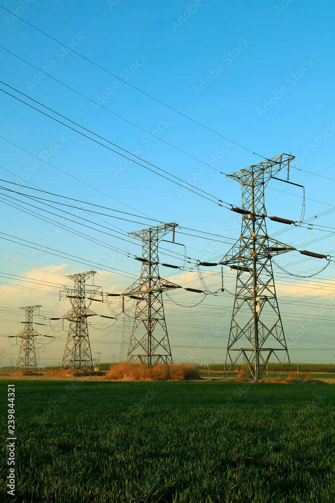 high voltage electric power steel tower